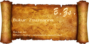 Bukur Zsuzsanna névjegykártya
